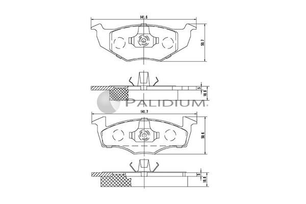 Ashuki P1-1077 Brake Pad Set, disc brake P11077