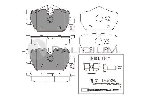 Ashuki P1-1086 Brake Pad Set, disc brake P11086