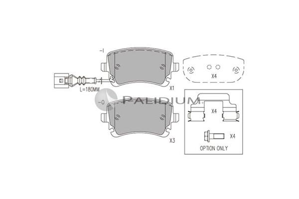 Ashuki P1-1055 Brake Pad Set, disc brake P11055