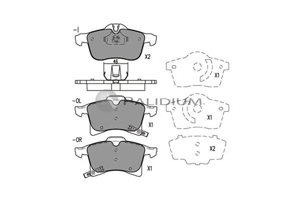 Ashuki P1-1008 Brake Pad Set, disc brake P11008