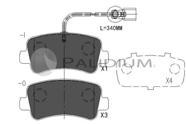 Ashuki P1-1132 Brake Pad Set, disc brake P11132