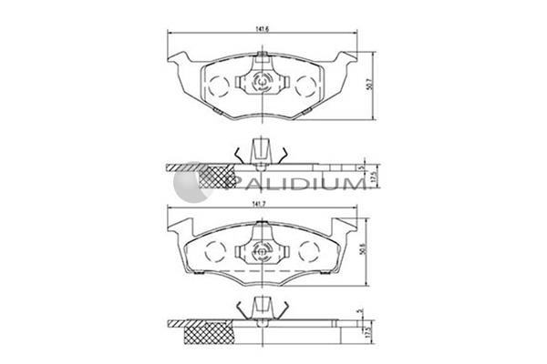 Ashuki P1-1009 Brake Pad Set, disc brake P11009