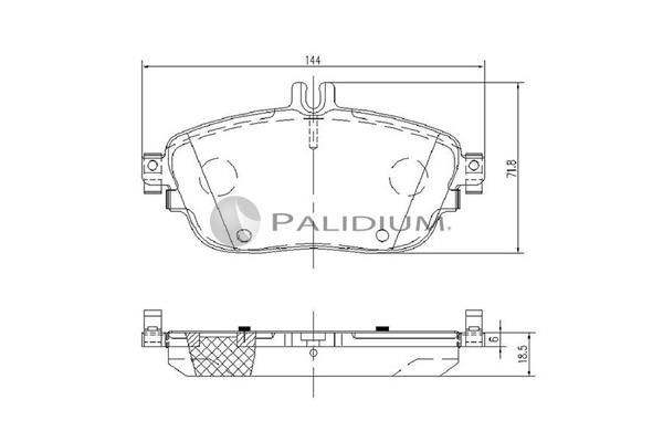 Ashuki P1-1258 Brake Pad Set, disc brake P11258