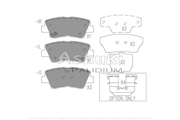 Ashuki Y029-58 Brake Pad Set, disc brake Y02958