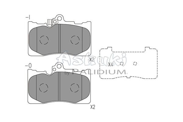 Ashuki L114-01 Brake Pad Set, disc brake L11401