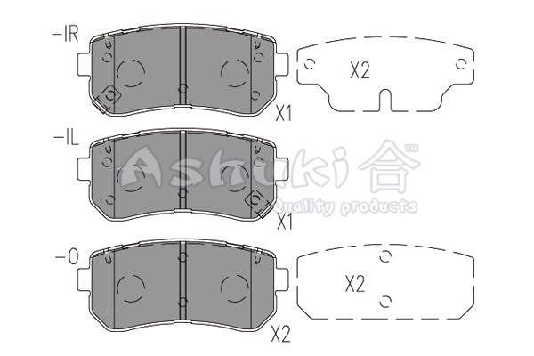 Ashuki I044-08 Brake Pad Set, disc brake I04408