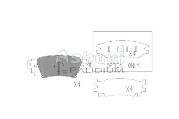 Ashuki T114-73 Brake Pad Set, disc brake T11473