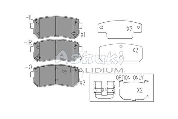 Ashuki Y029-63 Brake Pad Set, disc brake Y02963