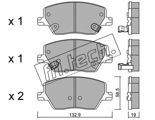 Fri.tech 1103.0 Brake Pad Set, disc brake 11030
