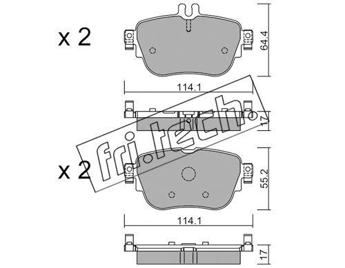 Fri.tech 1136.0 Brake Pad Set, disc brake 11360