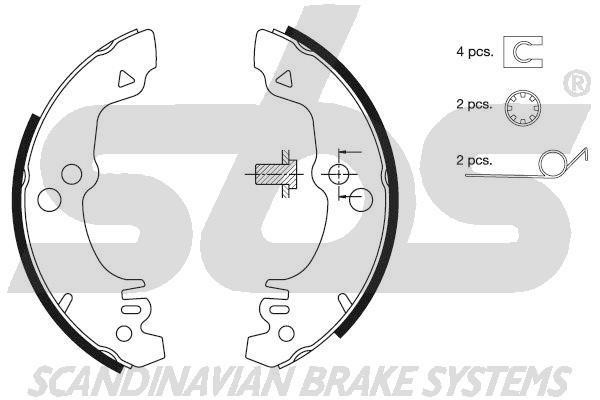 SBS 18512725282 Parking brake shoes 18512725282