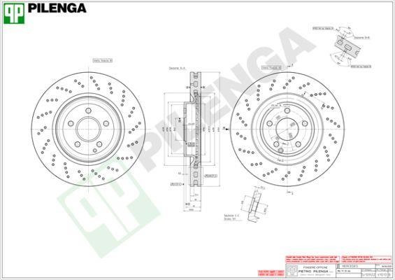 Pilenga V1013 Front brake disc ventilated V1013