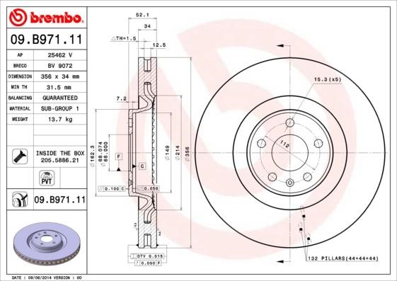 Breco BV9072 Brake disc BV9072