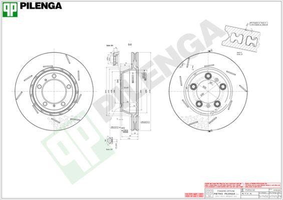 Pilenga V1707L Rear ventilated brake disc V1707L