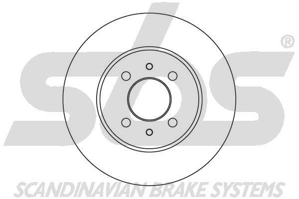 SBS 1815202308 Unventilated front brake disc 1815202308
