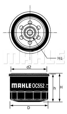 Mahle Original OC 552 Oil Filter OC552