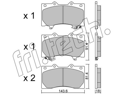 Fri.tech 1279.0 Brake Pad Set, disc brake 12790