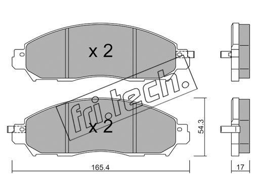 Fri.tech 1081.0 Brake Pad Set, disc brake 10810