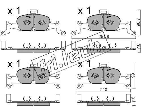 Fri.tech 1126.0 Brake Pad Set, disc brake 11260