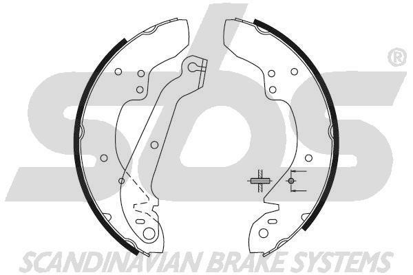 SBS 18492725358 Parking brake shoes 18492725358