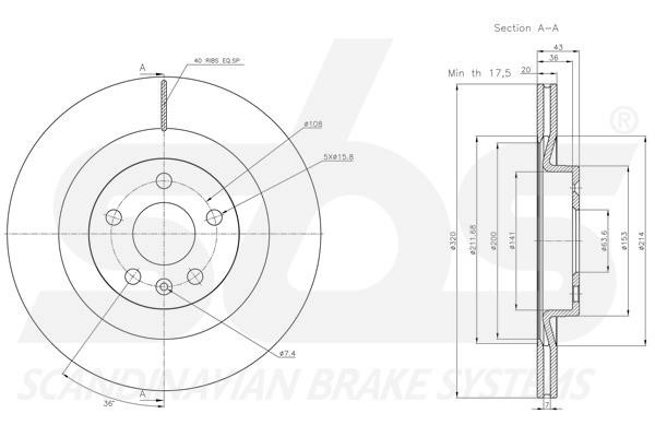 Brake disk SBS 1815314872