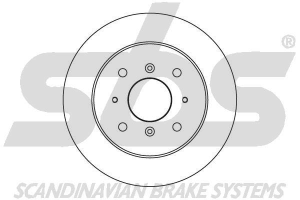 SBS 1815204011 Rear brake disc, non-ventilated 1815204011