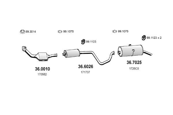 Asso ART4472 Exhaust system ART4472