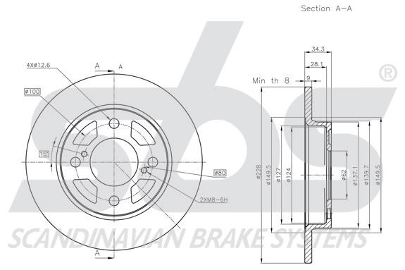 Brake disk SBS 1815315240
