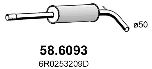 Asso 58.6093 Middle Silencer 586093