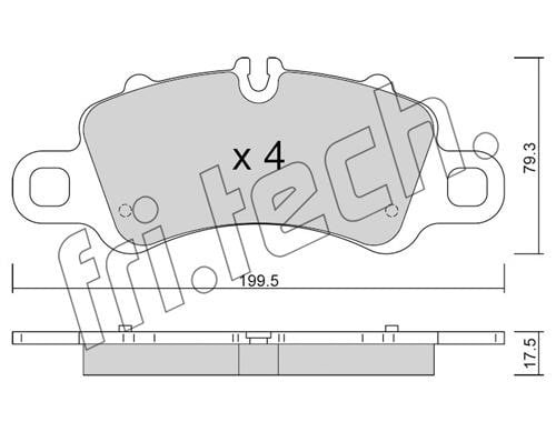 Fri.tech 1254.0 Brake Pad Set, disc brake 12540