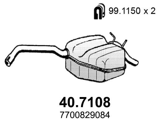 Asso 40.7108 Shock absorber 407108