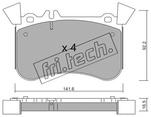 Fri.tech 1133.1 Brake Pad Set, disc brake 11331