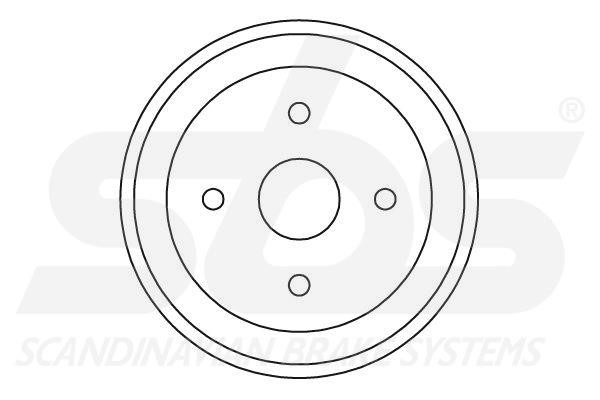SBS 1825255211 Rear brake drum 1825255211