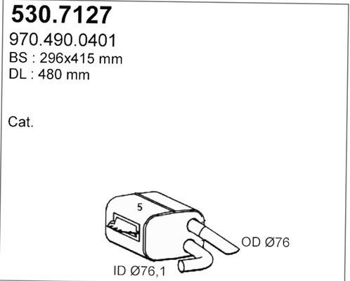 Asso 5307127 Middle-/End Silencer 5307127