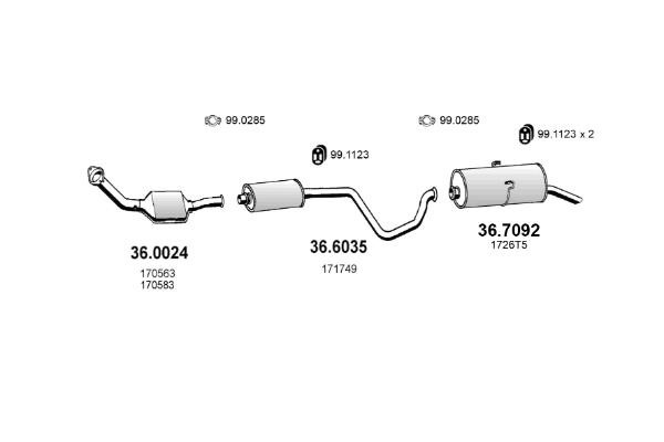 Asso ART4473 Exhaust system ART4473