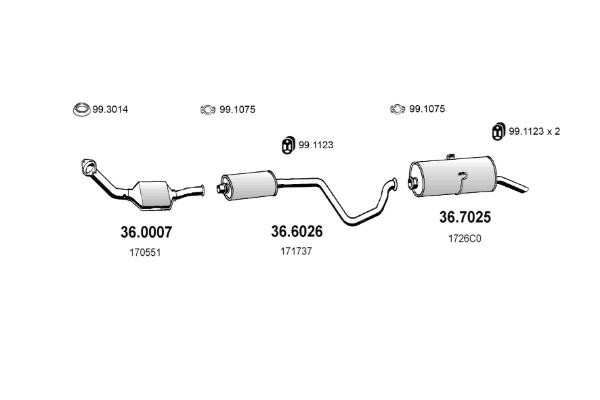 ART4471 Asso Exhaust system