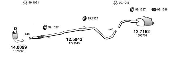 Asso ART4141 Exhaust system ART4141