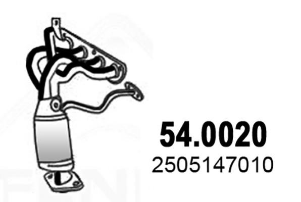 Asso 54.0020 Catalytic Converter 540020