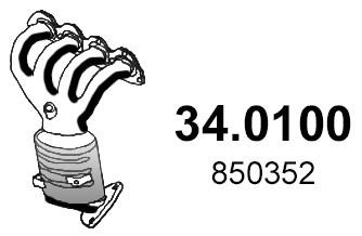 Catalytic exhaust system Chevrolet Aveo: 340100 Asso Catalytic Converter
