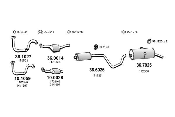 ART4469 Asso Exhaust system