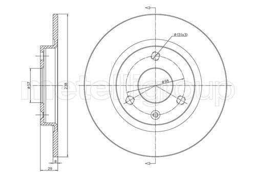 Fri.tech BD0035 Brake disc BD0035