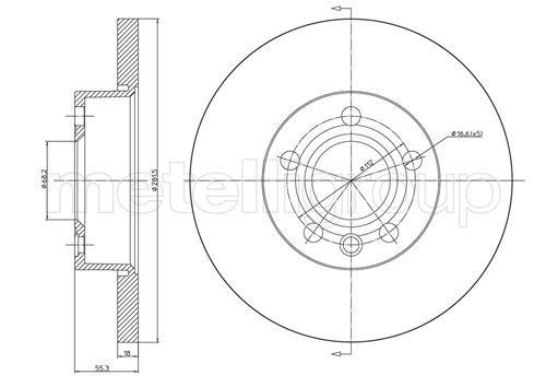 Fri.tech BD0219 Brake disc BD0219