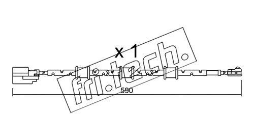 Fri.tech SU322 Warning contact, brake pad wear SU322