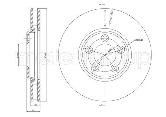 Fri.tech BD1621 Brake disc BD1621