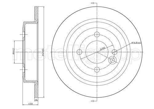 Fri.tech BD0697 Unventilated front brake disc BD0697