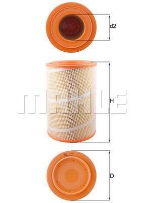 Mahle/Knecht LX 2021 Air filter LX2021 LX2021 Mahle/Knecht Air filter