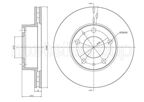 Fri.tech BD0834 Brake disc BD0834