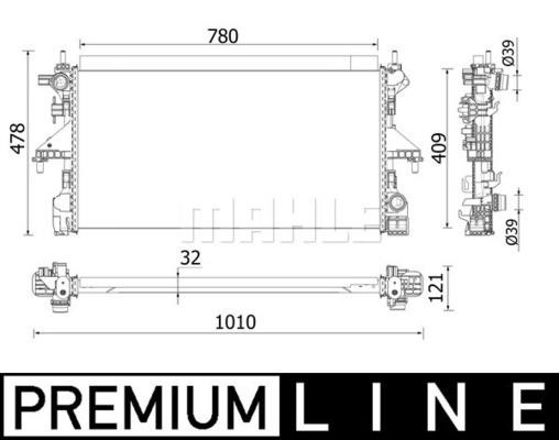 Mahle/Behr CR 934 000P Radiator, engine cooling CR934000P