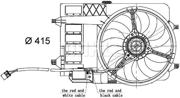 Mahle/Behr CFF 30 000S Hub, engine cooling fan wheel CFF30000S