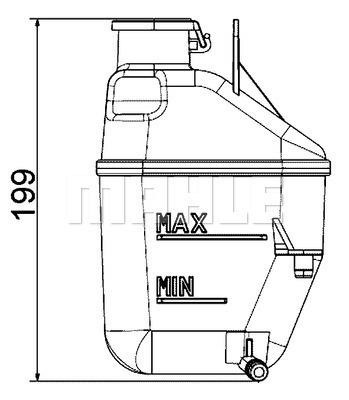 Engine coolant reservoir Mini Cooper: CRT88001S Mahle/Behr Expansion tank